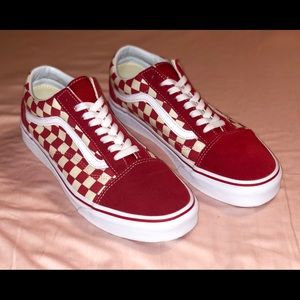 Unisex Vans Red/White Checkered Old Skool